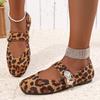 Ladies Shoes 2025 High Quality Basic Women's Flats Outdoor Casual Flats Women Round Toe Leopard Shallow Plus Size Shoes Women