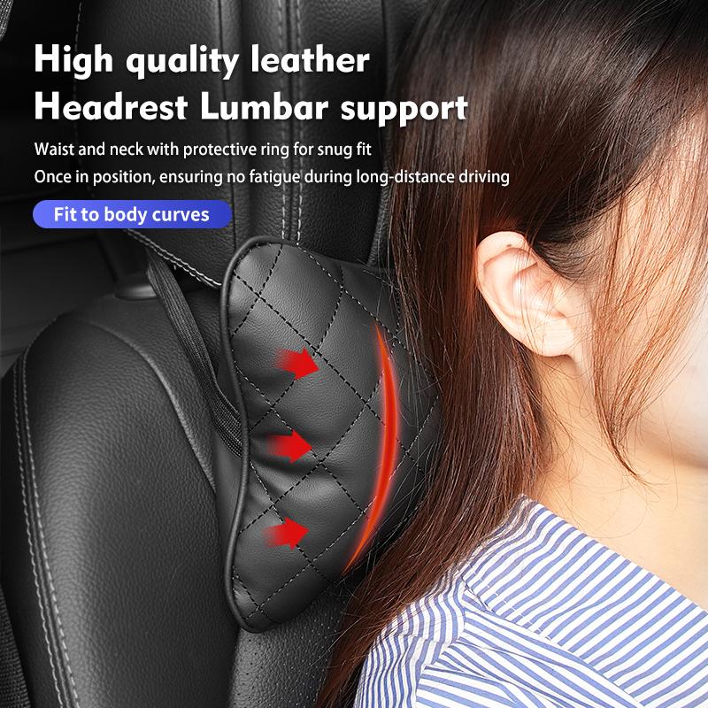 Car Headrest Neck Pillow Seat Neck Lumbar Support Waist Cushion For Benz AMG A C E S G Class W201 W210 W108 W204 W205 W203 BL1