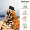 1pc Seasonal Home Decorative Blanket, Universal Throw for All Seasons, Cute Squirrel Design, for Decorating Your Own Sofa and Living Room, S