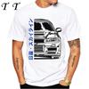 Skyline R34 GTR V Spec Half Front Illustration T-Shirt New Summer Men Short Sleeve Japan Classic Car Casual Boy Tees Tops