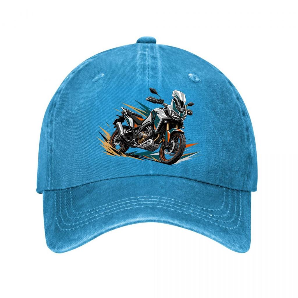 Adventure Sport Motorcycle Vector Fu New Vintage Washed Cotton Baseball Cap Sun Hats