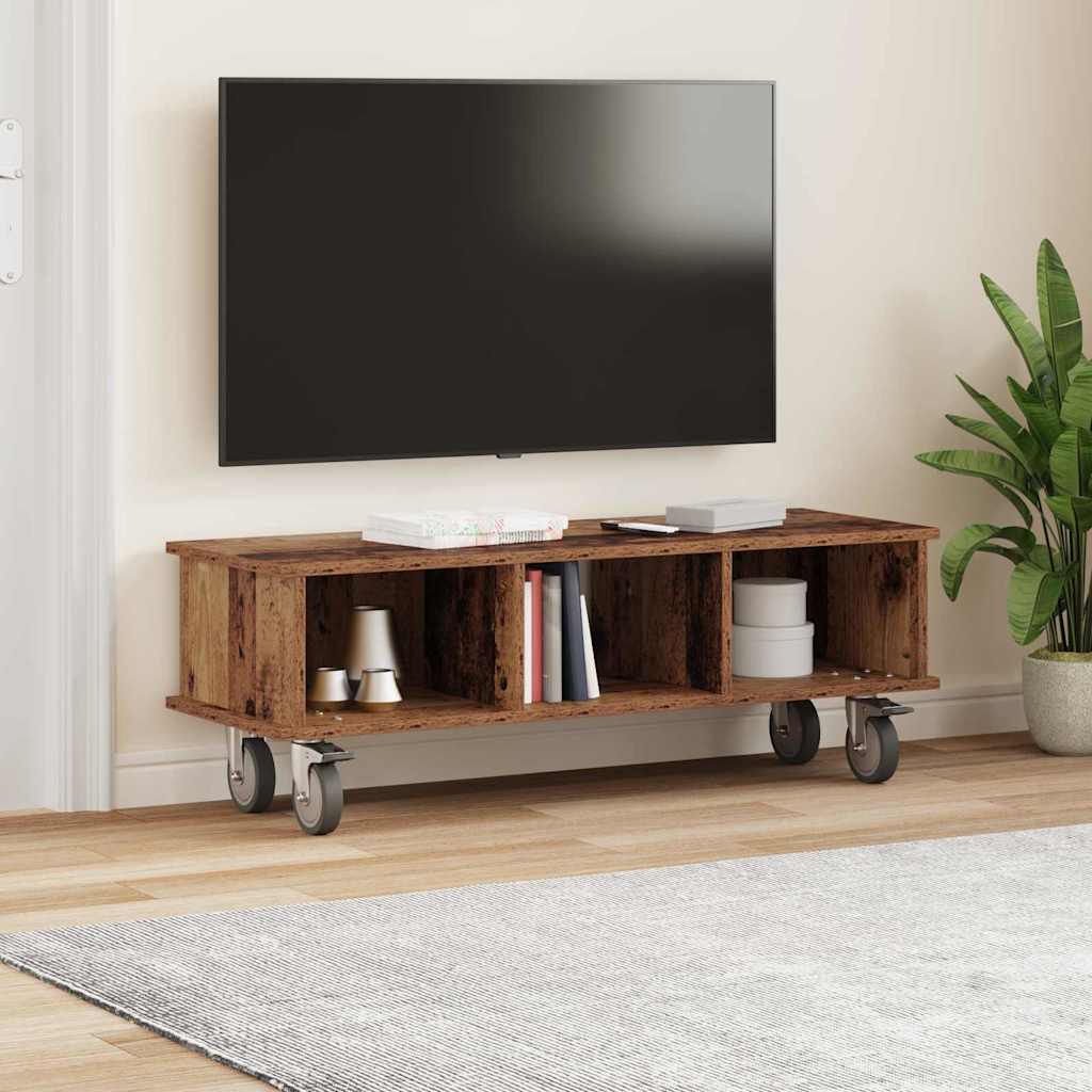 TV Stand Reclaimed Wood Look 100 x 35 x 35 cm Engineered Wood