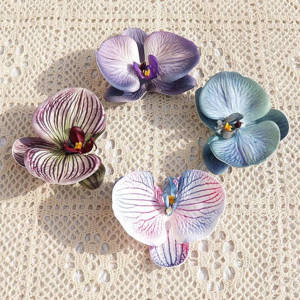 Headdress Simulated Flower Hairpin Handmade Accessories Brooch Butterfly Orchid Flower  Gift