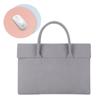 Leather Mouse Pad + Lumiere Laptop Bag MacBook Pouch, Smoke Gray