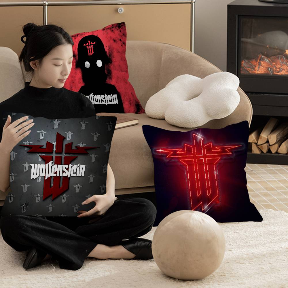 Wolfenstein Pillow Gifts Home Office Furnishings Bedroom Sofa Car Cushion Cover case xcm