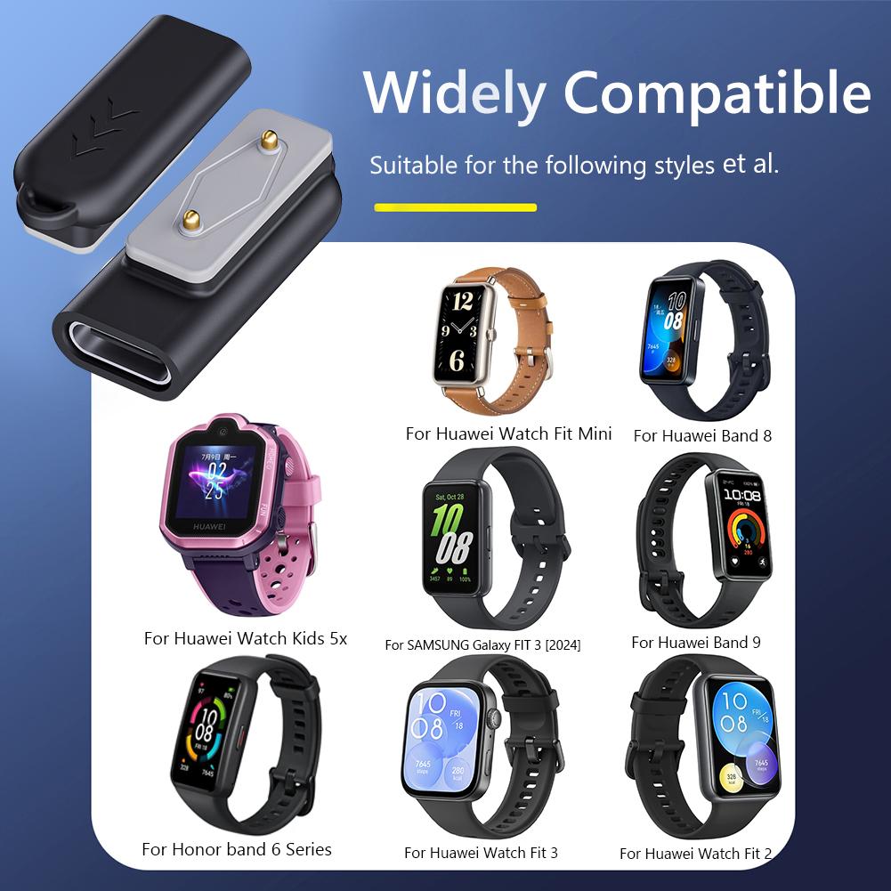 1-5 шт. для Samsung Galaxy Fit 3 Зарядное устройство для часов USB C Адаптер для зарядки Угловой 90° Адаптер зарядного устройства для часов для зарядного кабеля