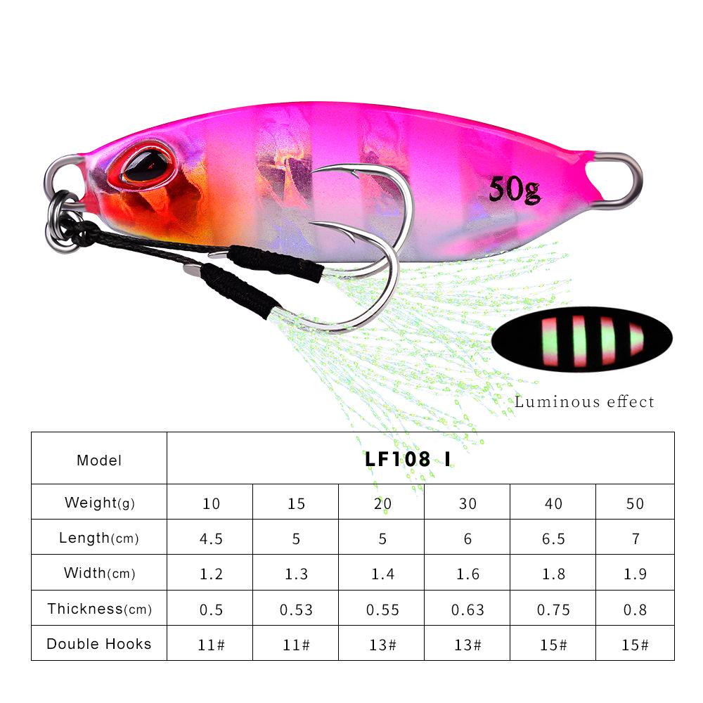 Brand 10-Color Sinking Hard Bait - Long-Casting Lead Fish Lure for Slow Jigging Fishing.