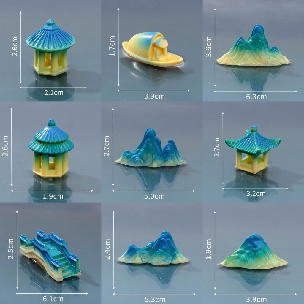 Traditional Chinese Resin Rockery Pavilion With Faux Rock And Tree For Garden Decor