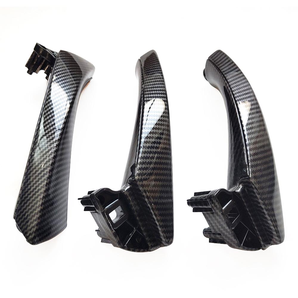 LHD Left Hand Driver Carbon Fiber Interior Door Pull Handle Armrest Panel Full Set For BMW 3 Series E90 E91 316 318 320 325