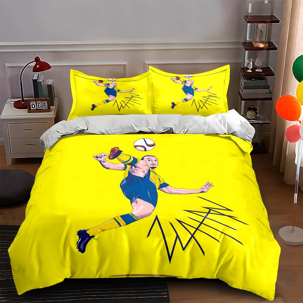 Soccer player kicking ball. Bedding sets Duvet cover sets Duvet covers Pillowcases(1 * Duvet Cover 2 * Pillowcases, without duvet insert)
