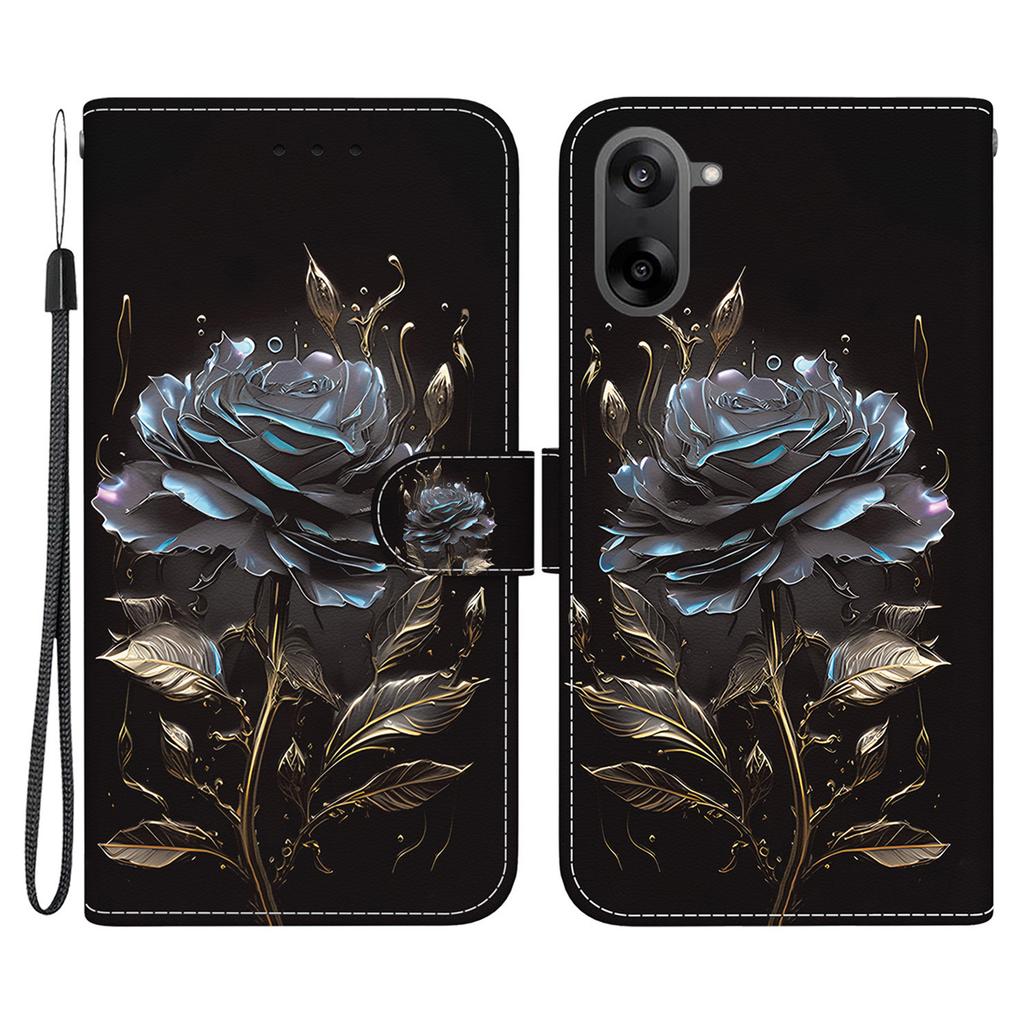 Для OnePlus Nord CE5 5G Кошелек Чехол для телефона Кожаный чехол-книжка с ремешком, с принтом узора, защита от падений