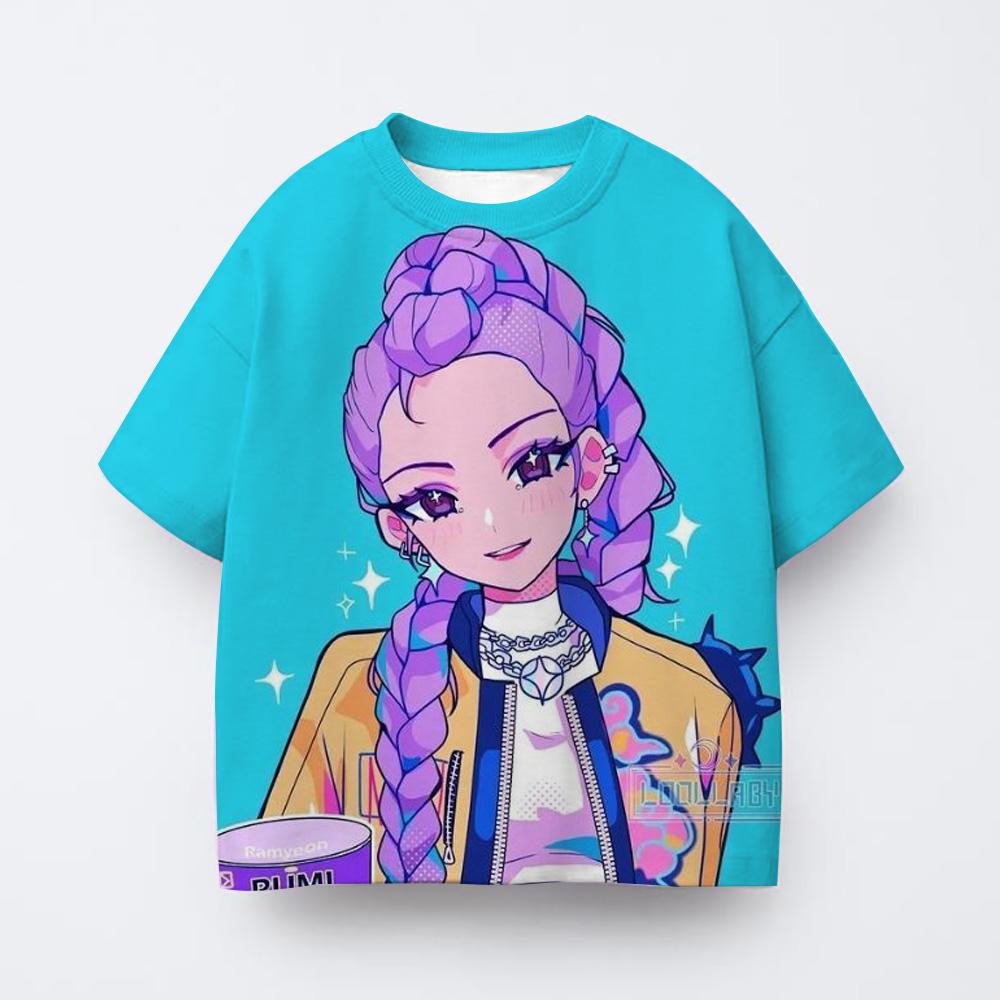 T-shirt Cartoon Print Fashion Girl Short Sleeve Children's Clothing Casual Comfortable Top T-shirt Girl