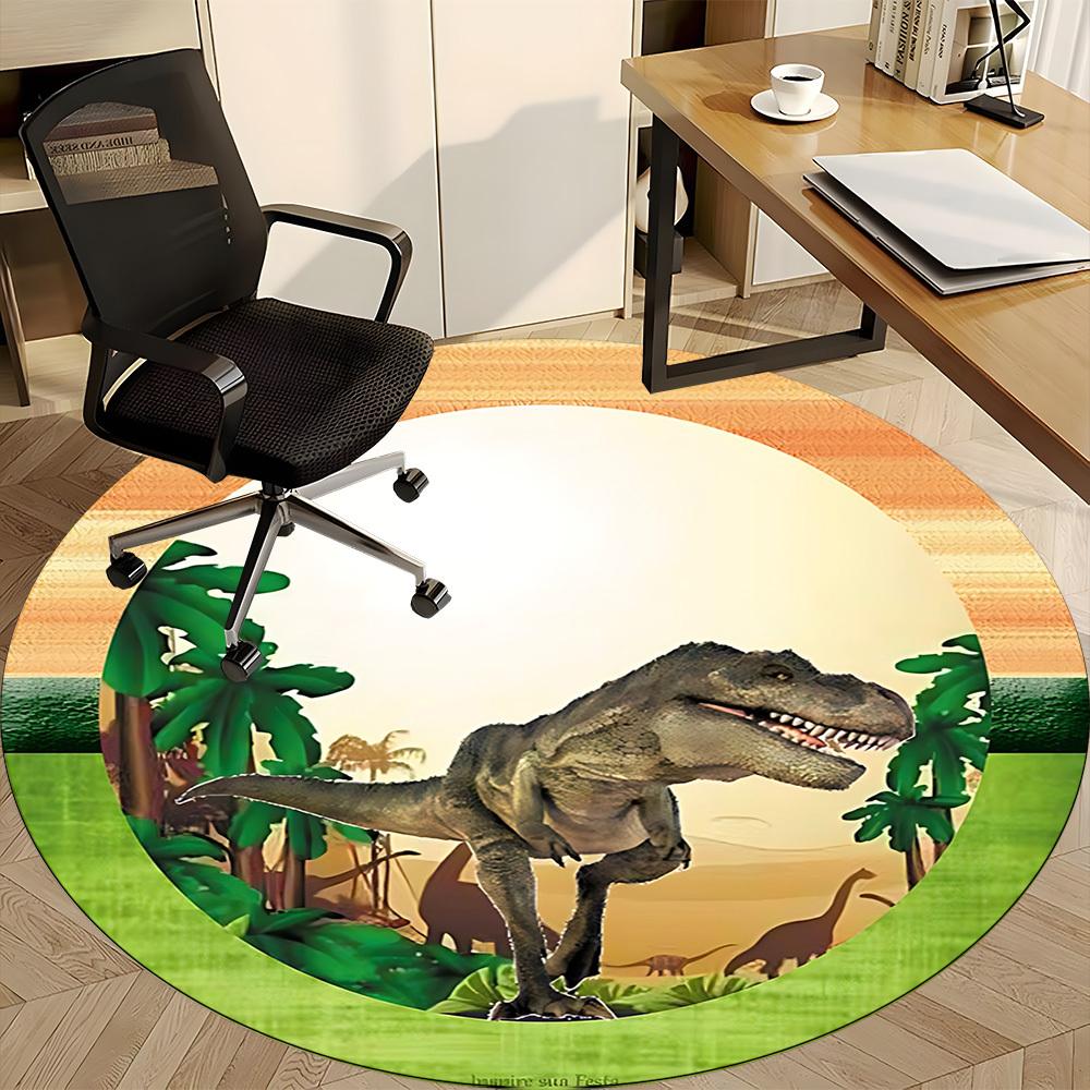 1pc Dinosaur Theme Chair Carpet for Office, Non-slip, Soft and Durable Leisure Rug, Perfect for Office, Living Room yy251103100