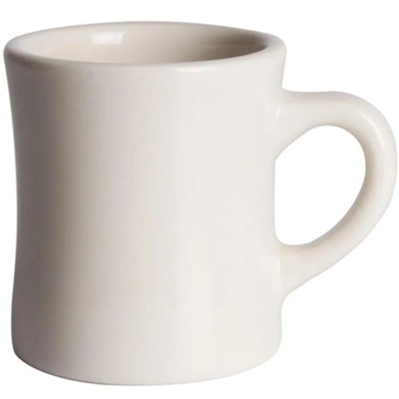 Короткая белая кружка керамическая кофейная чашка