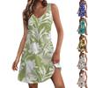 Women's Casual Sundress With Pockets Summer Boho Beach Dress Printed Blouses For Women T-Shirts Dress V Neck Loose Tank Dresses