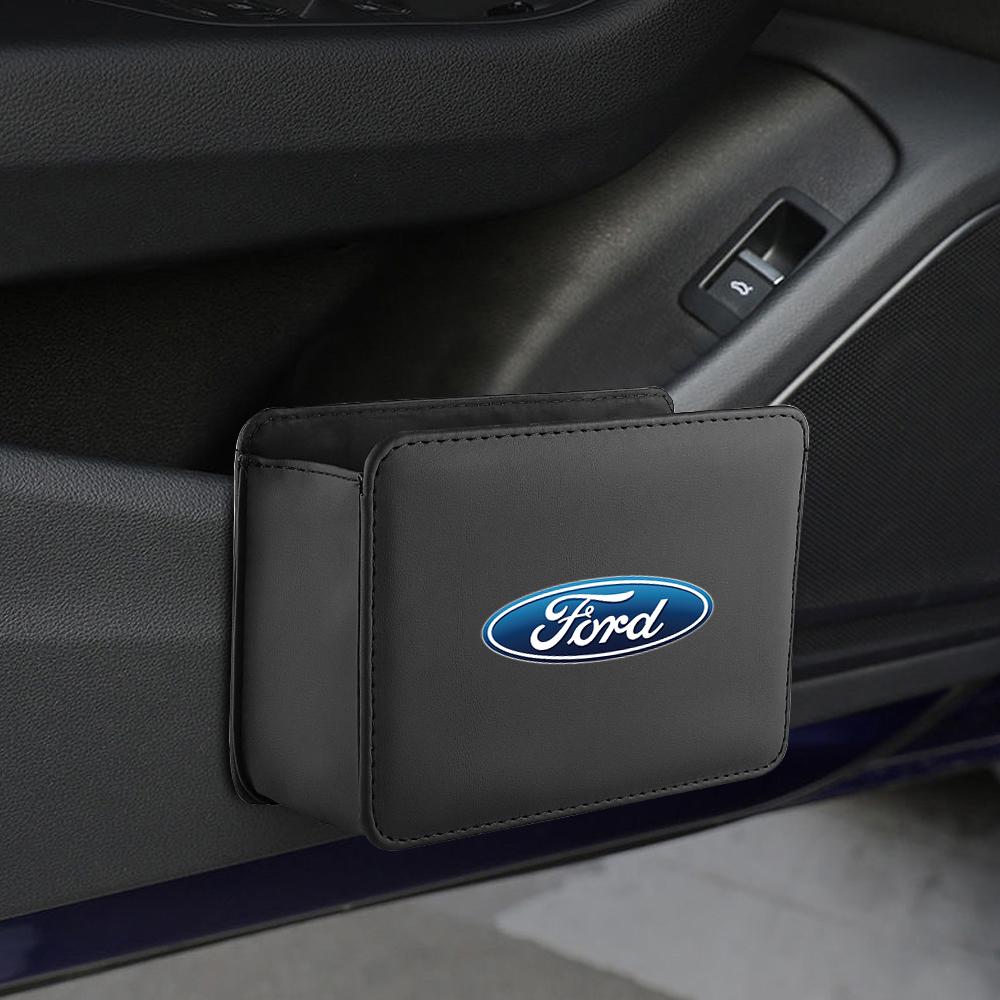 ZDO1 1Pcs Leather Car Door Side Seat Back Storage Bags For Ford Focus Ford ST Mondeo RS MK2 MK4 MK3 Fiesta Mustang Shelby Escape Kuga