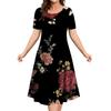 2025 New Floral Graphic Printing Ladies Dress Elegant Midi Dress Summer Dress Plus Size Women's Fashion Clothing