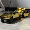 1/32 Gold Tesla Cybertruck Off Road Pickup Truck Alloy Metal Diecast Model Car Perfect Holiday Present Boy & Suitable For Collectibles