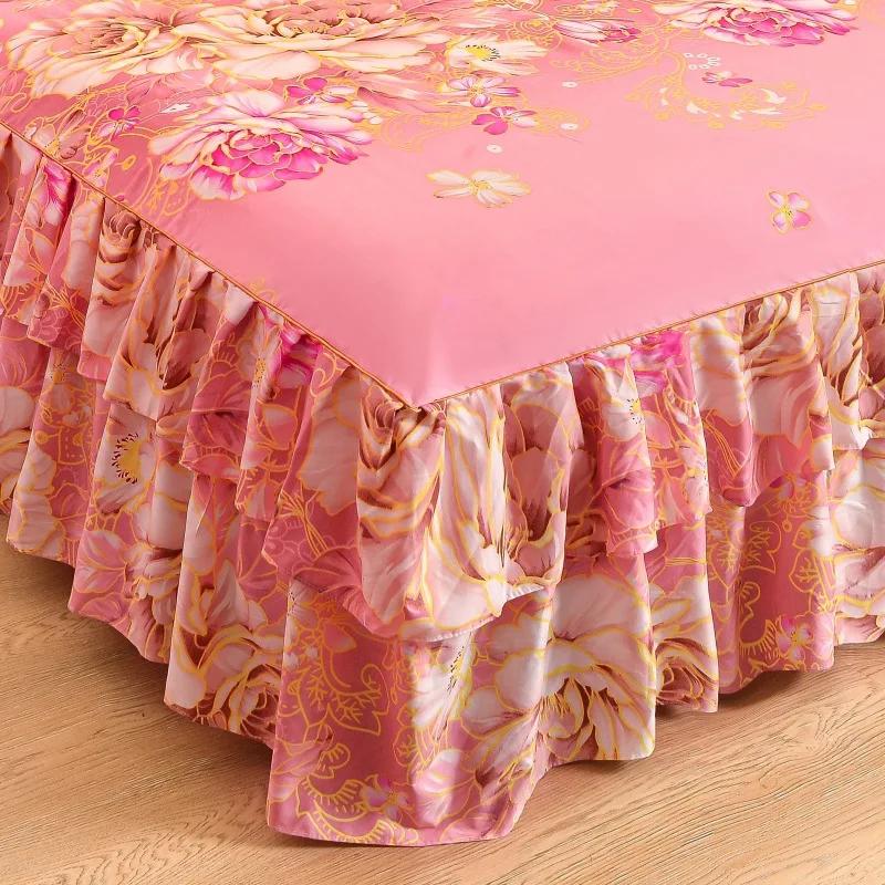 Комплект постельного белья из 3 предметов (1xпростыня+2xнаволочка)Простыня с оборками, оборка для кровати, простыня на резинке, двойное покрывало, наматрасник, постельное белье, простыня, покрывало с наволочками