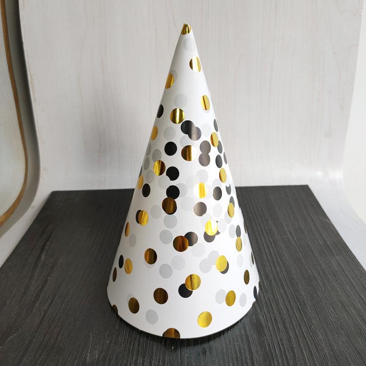 Children'S Birthday Party Decoration Wavy Bronzing Paper Hat Children'S Birthday Hat Party Hat Customization