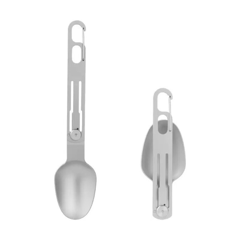 Stainless Steel Portable Cutleries Set Reusable Folding Tablewares Camping Utensils Hiking