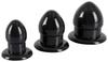 Pack of 3 Black Mini Fat Plugs - You2Toys - Beginner Plugs & Kits