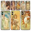 Чехол для Iphone 14 13 12 11 Pro Max Mini Xs Max Xr X 7 8 Plus 6s, силиконовый чехол, Fundas Art Poster Alphonmucha Slim