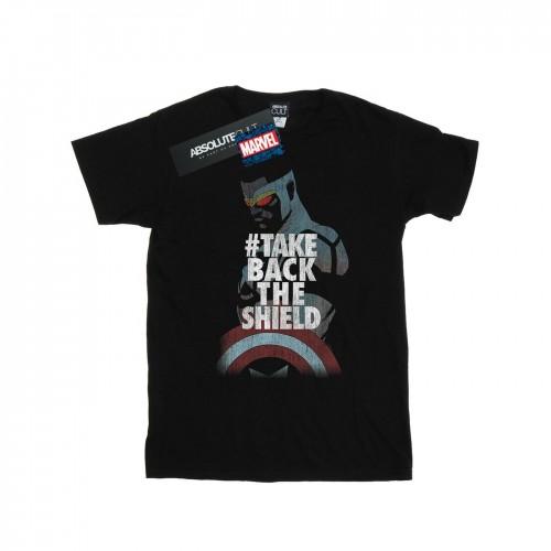 Marvel Mens Captain America Sam Wilson Take Back The Shield T-Shirt