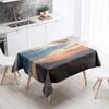 Sunset Tablecloth Natural World Landscape  Stain Resistant Waterproof Rectangular  Kitchen Table Home Decor