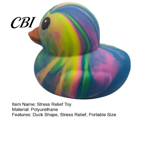 Duck Squeeze Toys Rainbow Stress Relief Toy, Slow Rise Colorful Gradient Relievers Soft Sensory Fidget Toy