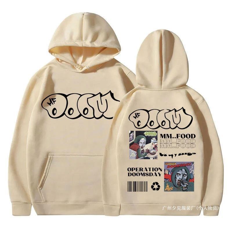 Rapper Mf Doom MM FOOD Doomsday Album Graphic Hoodie Men New Fashion Hoodies Funny Printing Hoodie Harajuku Sweatshirts Men Long