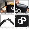 Cute Animal Car Trash Can, 2-Function Hanging Organizer with Tissue Dispenser - Plush Seat Back Storage Bag