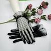 Черные банкетные короткие перчатки, кружевные сетчатые перчатки для свадебного платья, гала-вечера, чаепития, Лотия Лолита