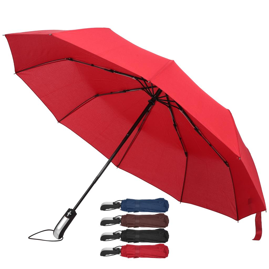 Автоматический зонт из черной стали TenBones складной компактный зонт высокой плотности с защитой от столкновений для Sunsh