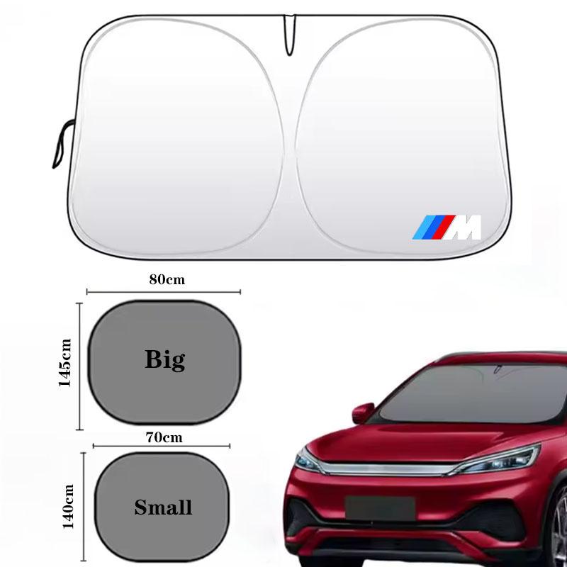 DLCP9 Car Sunshade Cover Windshield Visor Protector Cover Foldable For BMW M Power X1 E84 X3 F25 X5 E53 X6 E71 IX3 I3 320i 330d M4 1 3