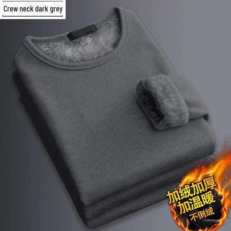 Men's Winter Thermal Velvet Top - Outdoor Wear, Bottoming Shirt, Plus Size, Youth Style