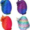 3D Printed Mini Dragon Egg Articulated Dragon Fidget Toy Inside Egg Easter Basket