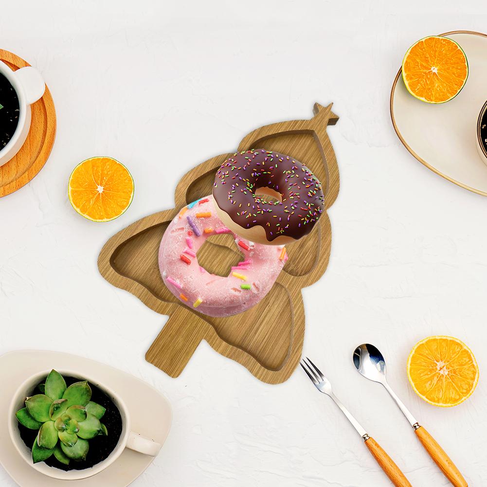 1-5 шт. Деревянная рождественская елка, фруктовая чаша, рождественский поднос, тарелка для закусок в виде елки, японская тарелка для сашими, коробка для десертов и закусок