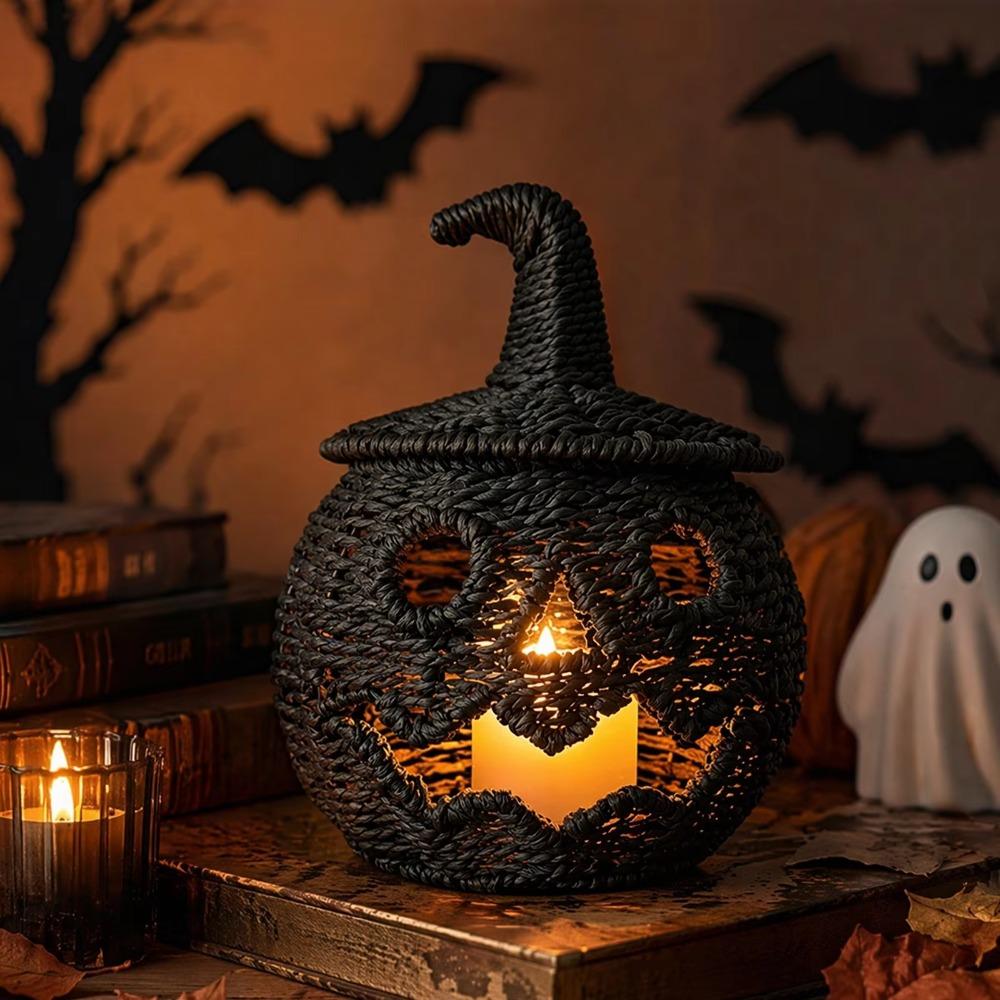 with Removable Lid Halloween Woven Pumpkin Handcrafted Pumpkin Storage Box Thanksgiving
