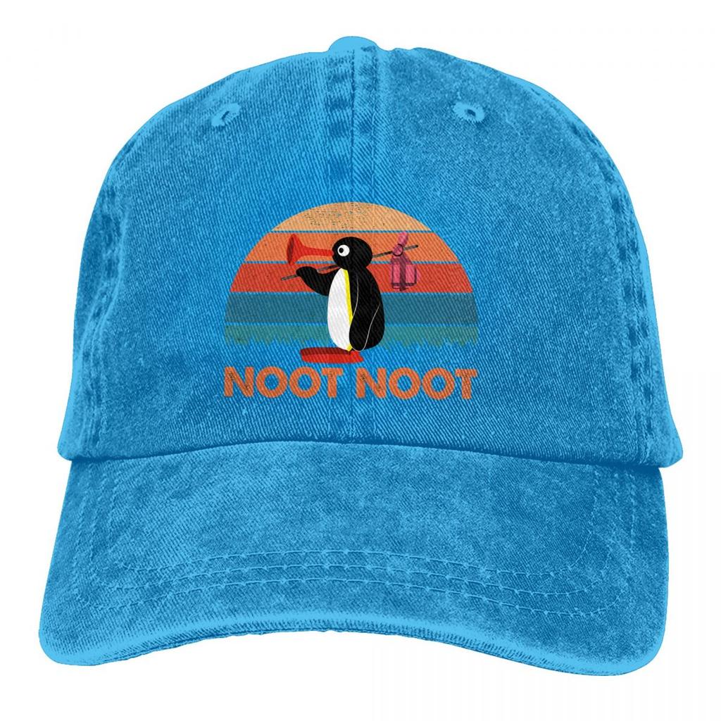 Retro Vintage Animal Cute Baseball Caps Peaked Cap Noot Pingu Pinga Penguin TV Sun Shade Hats for Unisex