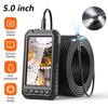 Ikkitalik va Uchlik Ob'ektivli Sanoat Endoskopi Kamerasi 8mm 5.0 Dyumli IPS HD1080P Tekshirish Kamerasi Boreskop Avtomobil Kanalizatsiya uchun IP67 Suv o'tkazmaydigan