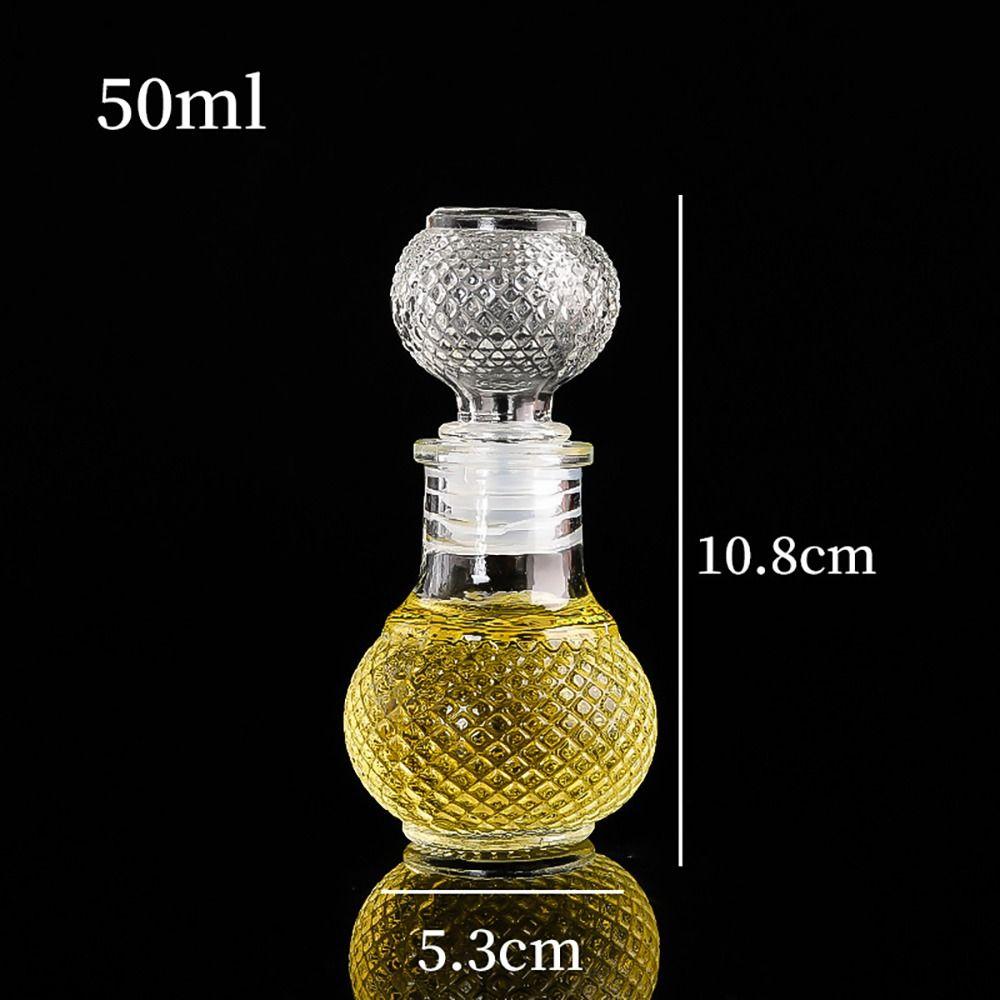 1Pcs Spirit Alcohol Liquor Wine Bottle Transparent Glass Bottle Mini Whiskey Decanter