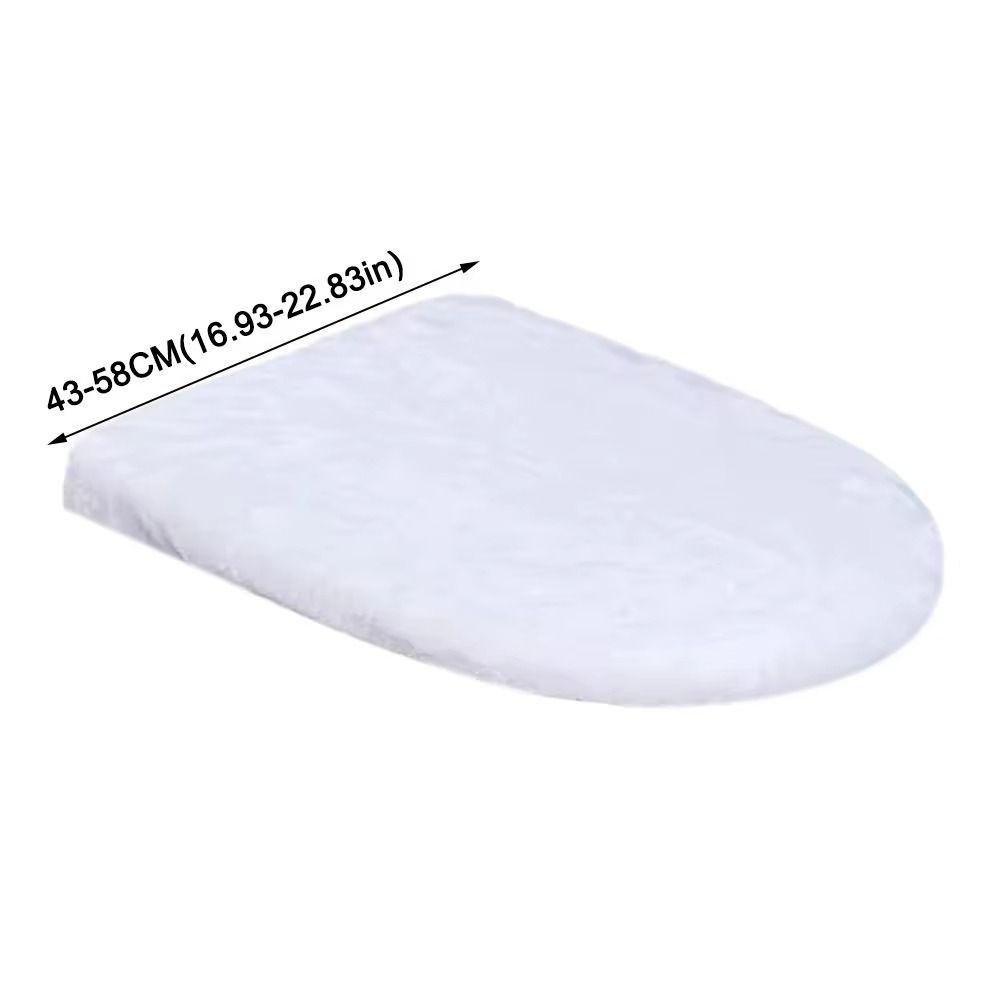 Warm Toilet Seat Cover Thickened WC Cover Easy Install Toilet Lid Cover  Bathroom Decorative
