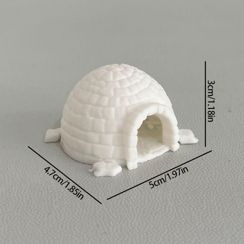 Mini Igloos Model Realistic Ice House Figurines Desktop Ornament Miniature Arctics Ice House Microlandscape Decorations