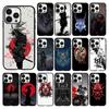 Samurai Phone Case For Iphone 14 13 12 11 Pro Max X Xs Max Xr Mini Se 7 8 Plus Black Funda Coque Case