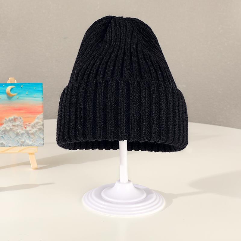 Зимняя вязаная шапка для девочек сладких конфетных цветов, для мальчиков и детей, мягкая теплая шапка для улицы, детская модная шерстяная шапка