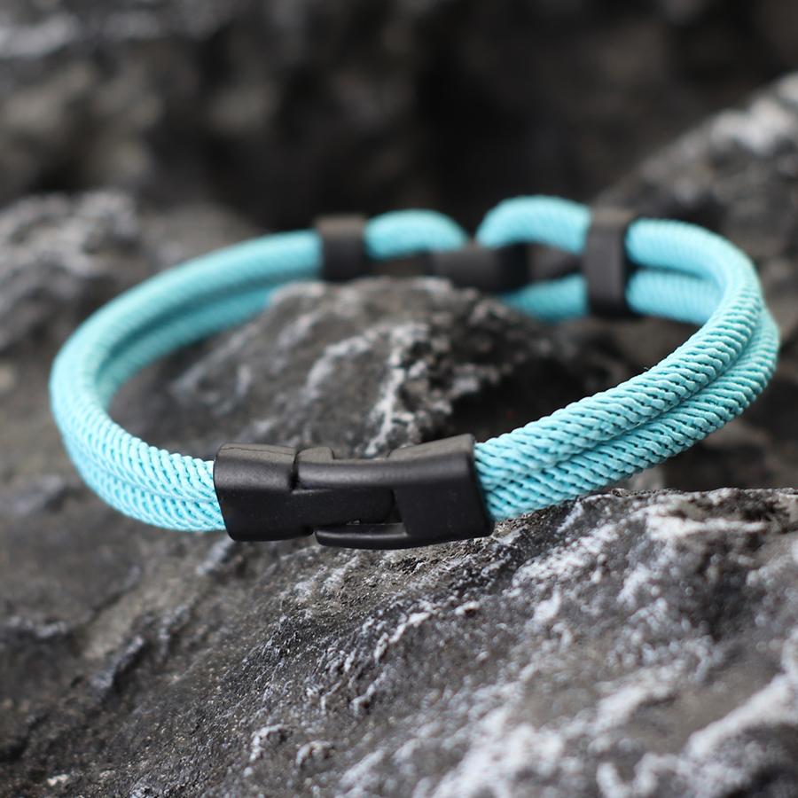 Мужской простой браслет с застежкой 4 мм, черный, ручной работы, миланская веревочная застежка, браслет, ювелирные изделия, защита запястья