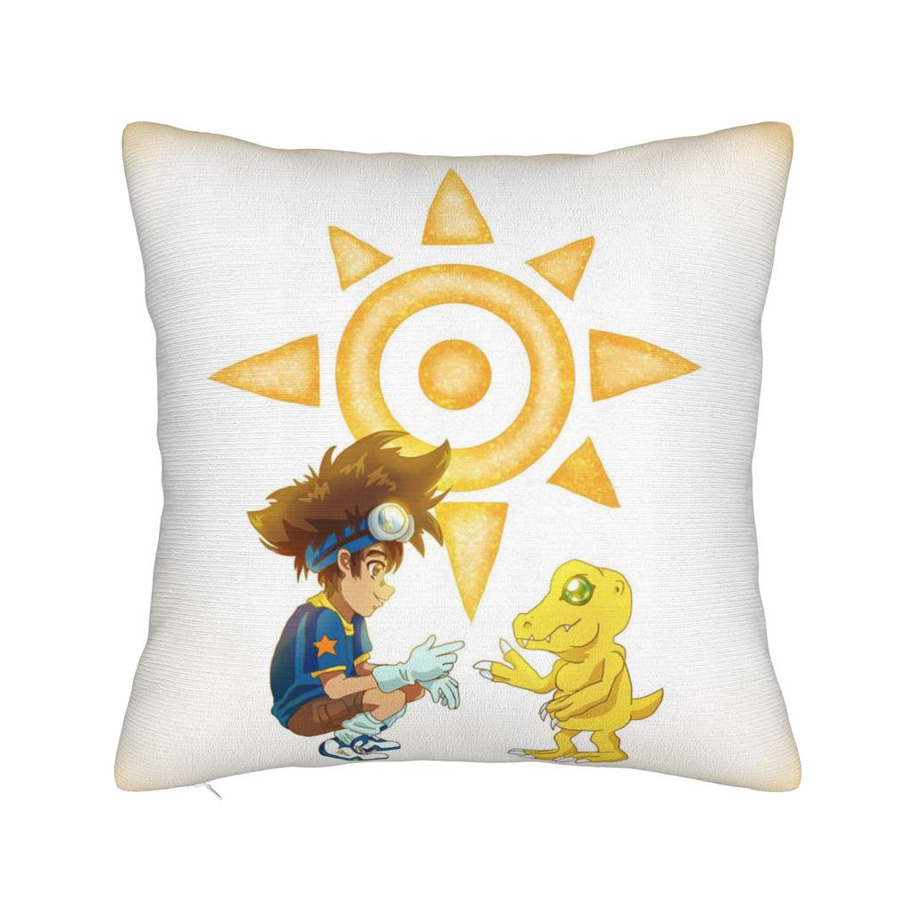 Digimon Tamers Гилмон Квадратная Наволочка Чехол для Подушки Модный Декор на Молнии Чехол для Декоративной Подушки Для Кровати 18"X18"