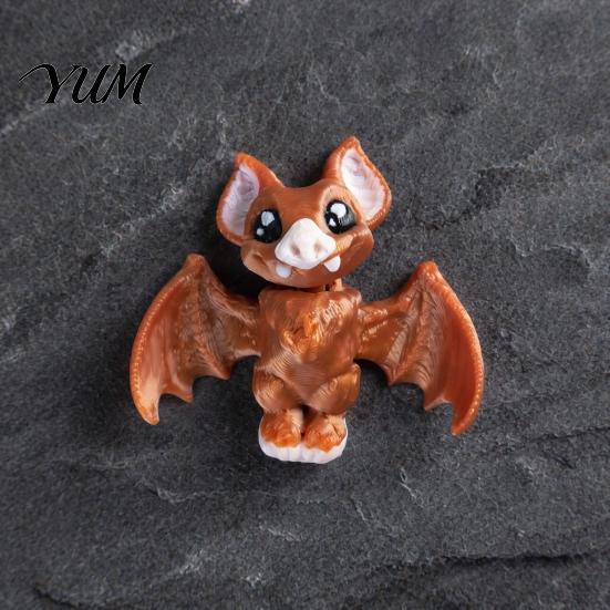 Micro Landscape Decorations 3D Printed Articulated Animal Figurine, Flexible Cartoon Ornament for Desk Decoration & Small Decorative Toys Stress