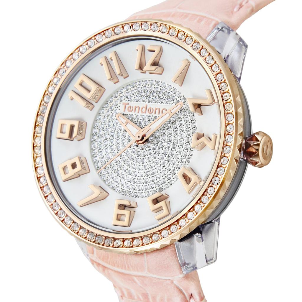 Часы Glam White Dial Polycarbonate Mineral Glass Quartz Watch TY430141 Pink [Tendence] 48.5MM Womens [Товар]